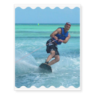 Wakeboarding in the Tropics Temporary Tattoos