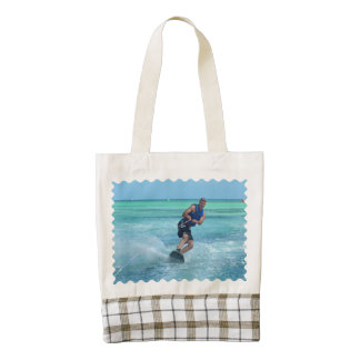 Wakeboarding in the Tropics Zazzle HEART Tote Bag