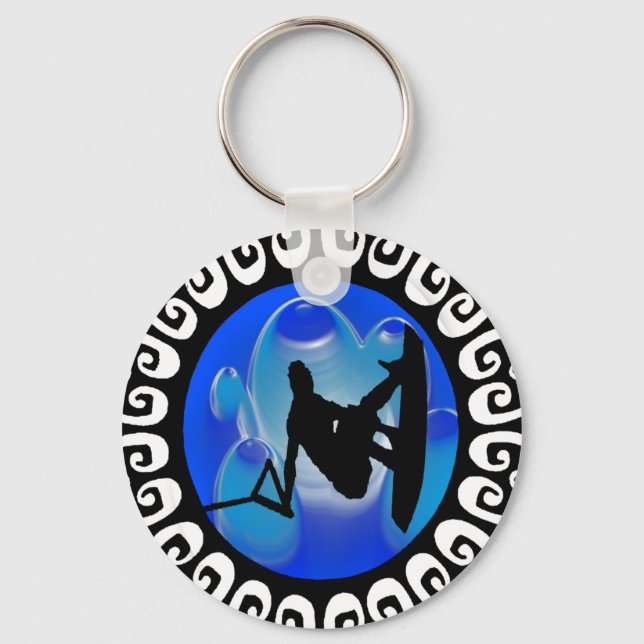WAKEBOARDING IS FREEDOM KEYCHAIN (Front)