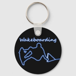 Wakeboarding Neon Keychain