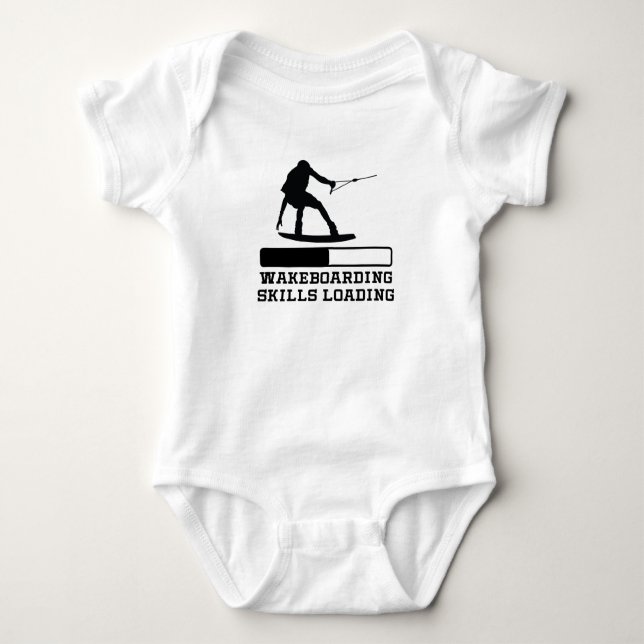 Wakeboarding Skills Loading Baby Bodysuit (Front)