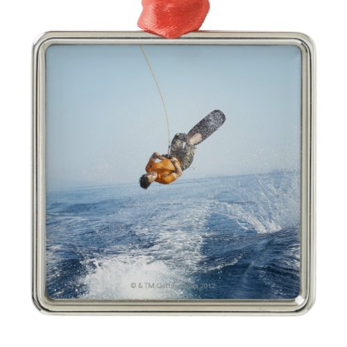 Wakeboarding Stunt Metal Ornament