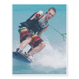 Wakeboarding Tail Grab Temporary Tattoos