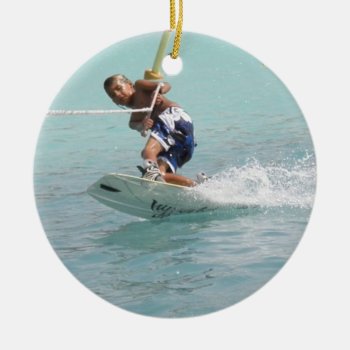 Wakeboarding Turn Ornament by WindsurfingGifts at Zazzle