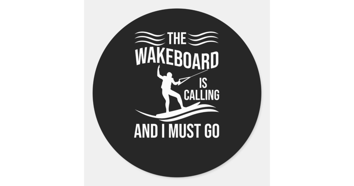 Wakeboarding Wakeboard Wakeboarder Classic Round Sticker Zazzle