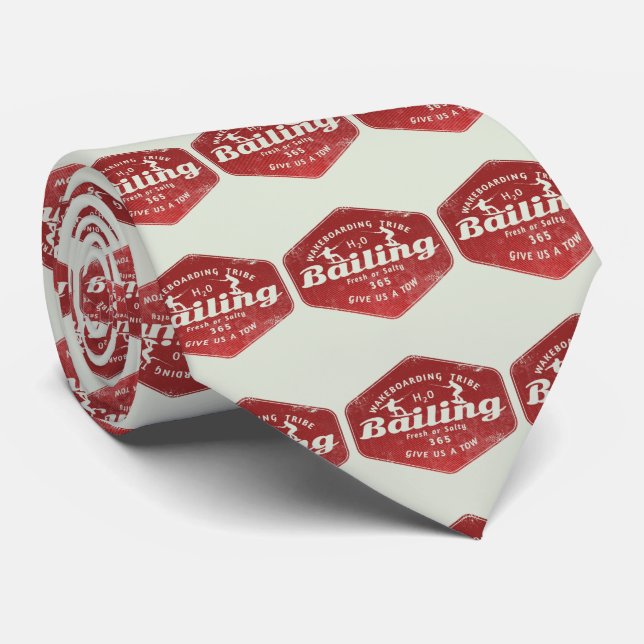 Wakeboarding Wakeboarder Neck Tie (Rolled)