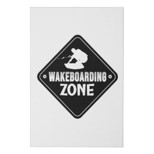 Wakeboarding Zone Wakeboard Wake Wakeboarder Faux Canvas Print