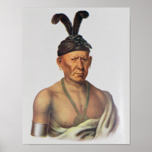 Wakechai or 'Crouching Eagle', a Sauk Chief Poster