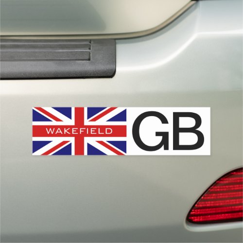 Wakefield British Union jack flag GB car magnet