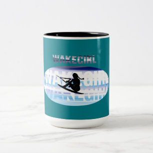 Wakegirls wakeboarding Mug personalized add name