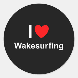 Wakesurfing Classic Round Sticker