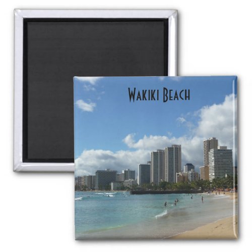 Wakiki Beach Hawaii Photo Magnet Oahu Honolulu