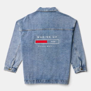 Waking Text Denim Jacket