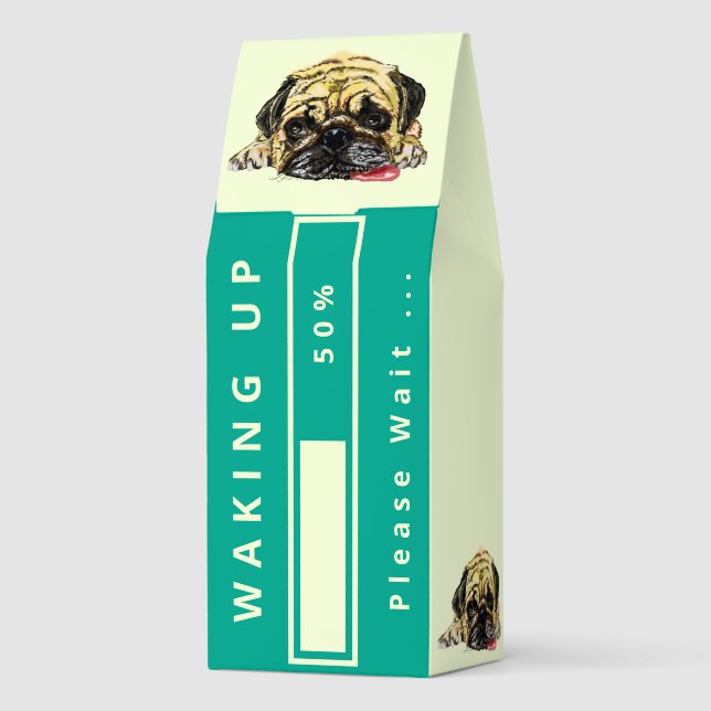  Waking Up Funny Pug Dog Roasted Coffee Gift (Back)