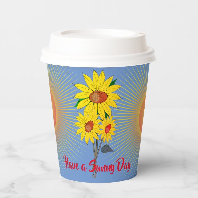 Waking up to Sunshine - Coffee /Drink Paper Cups (Front)