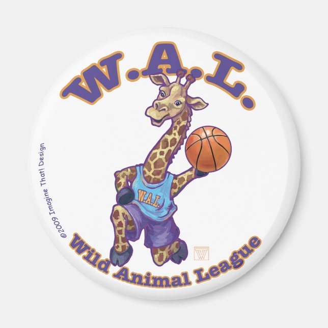 WAL Basketball Magnet (Front)
