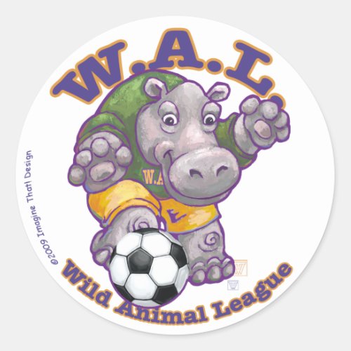 WAL Soccer Classic Round Sticker