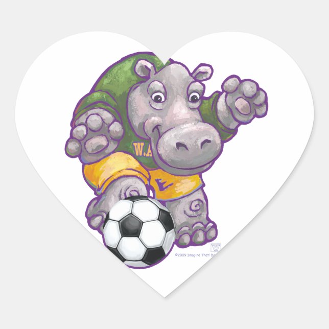 WAL Soccer Heart Sticker (Front)