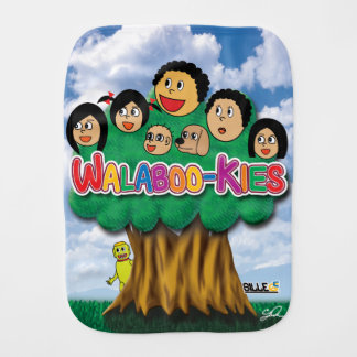 Walabookies family burping cloth