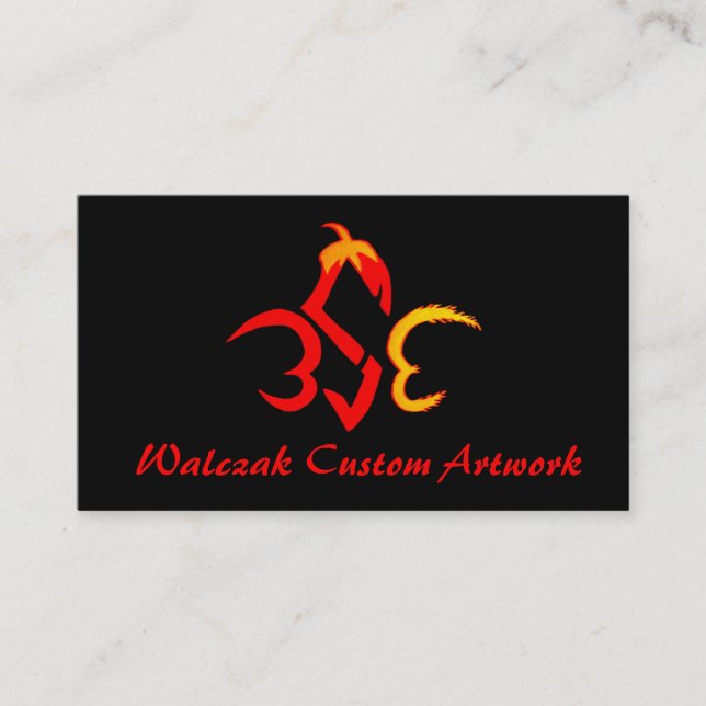 Walczak Custom Artwork Business Card (Front)