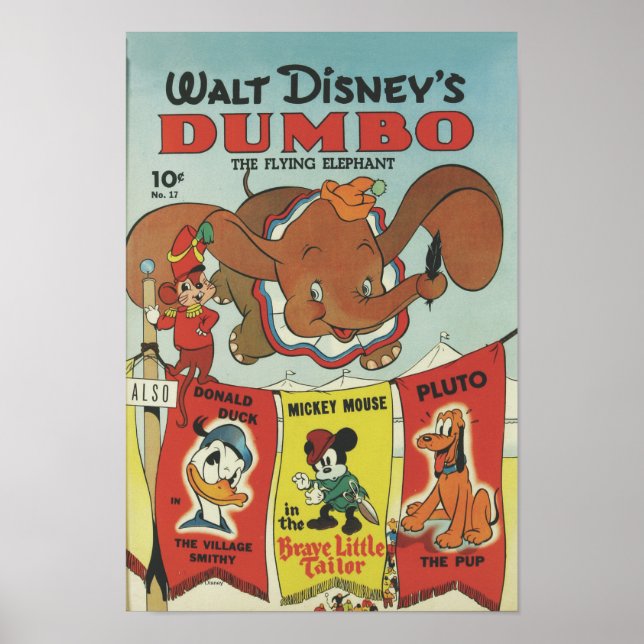 Wald Disney's Dumbo The Flying Elephant Poster (Front)