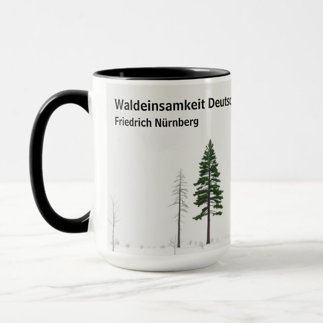 Waldeinsamkeit Nature Lover Personalized Mug (Left)