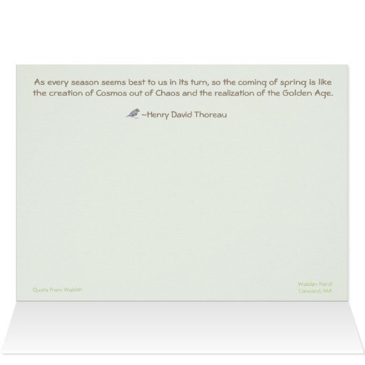 Walden Pond: (Inside Horizontal (Top))