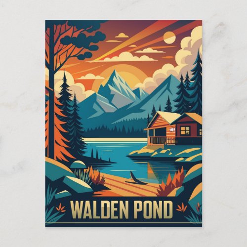 Walden Pond Concord Massachusetts  Postcard