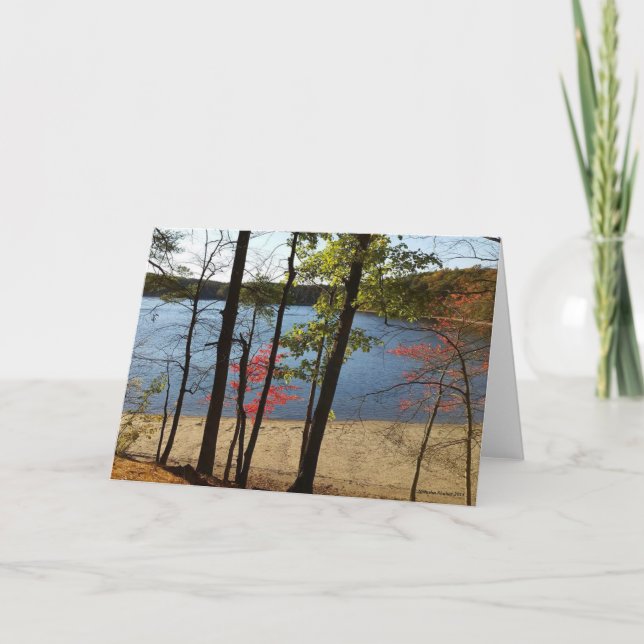 Walden Pond foliage greeting card (Front)