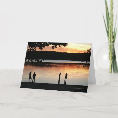 Walden Pond Serene Western Sky card Card