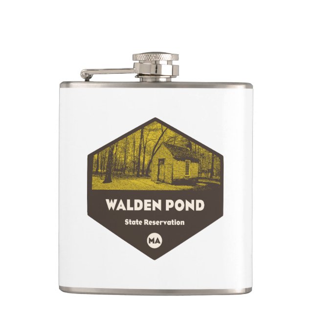 Walden Pond State Reservation Massachusetts Flask (Front)