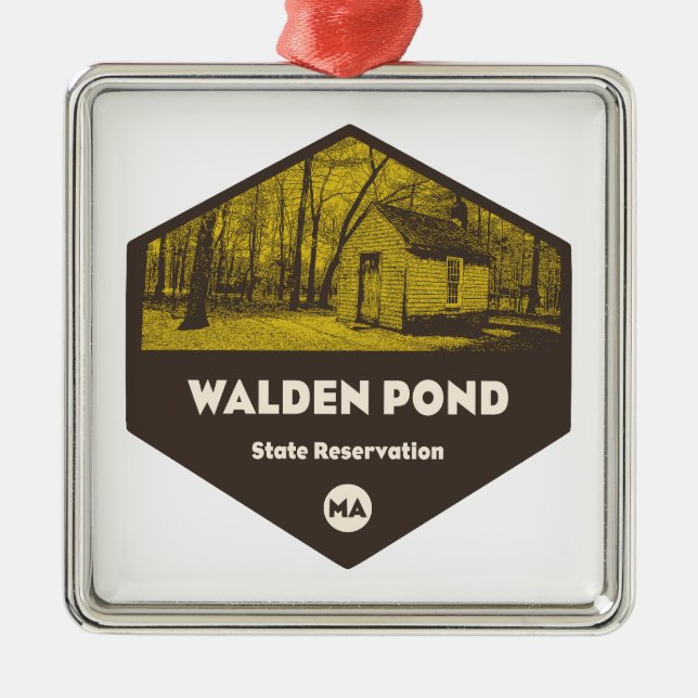 Walden Pond State Reservation Massachusetts Metal Ornament (Front)