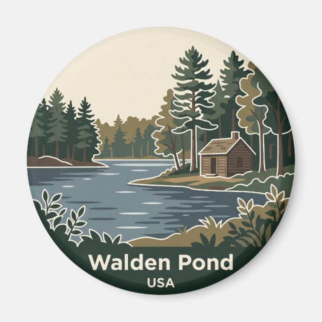Walden Pond State Reservation USA Magnet (Front)