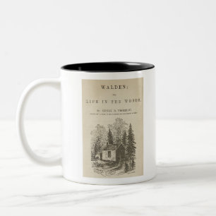Walden Vintage Book Cover Two-Tone Coffee Mug