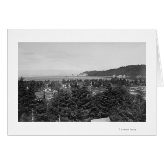 Waldport, Oregon Town View Looking West Cards (Front Horizontal)