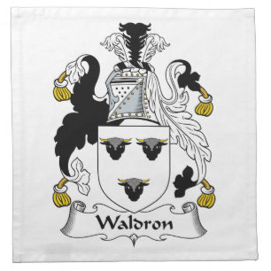 Waldron Family Crest Cloth Napkin