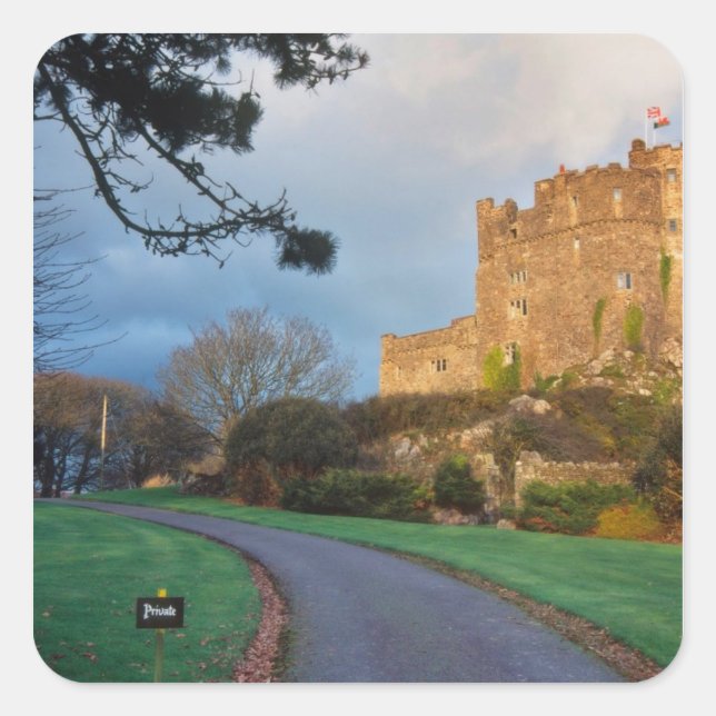Wales - A private welsh castle near St. Square Sticker (Front)