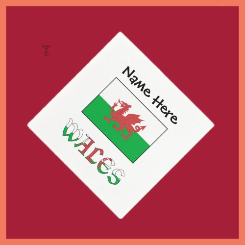Wales and Welsh Flag with Your Name Napkins