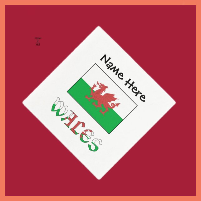 Wales and Welsh Flag with Your Name Napkins (Creator Uploaded)
