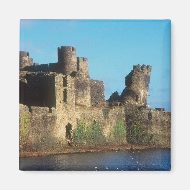 Wales - Caerphilly castle, with a view of the Magnet (Front)