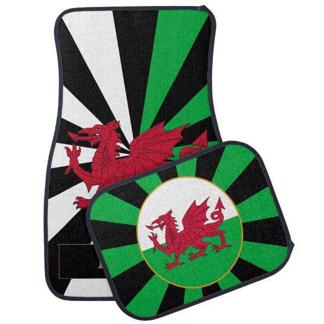 Wales Car Floor Mat & Welsh Flag / Patriots Cymru (Set)