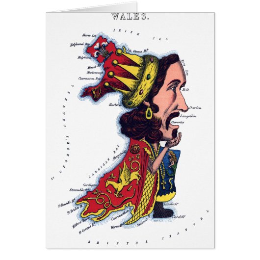 Wales Caricature Map Cards (Front)