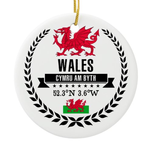 Wales Ceramic Ornament