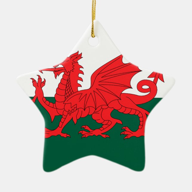 Wales Ceramic Ornament (Front)