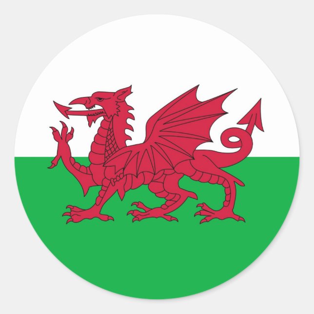 WALES CLASSIC ROUND STICKER (Front)