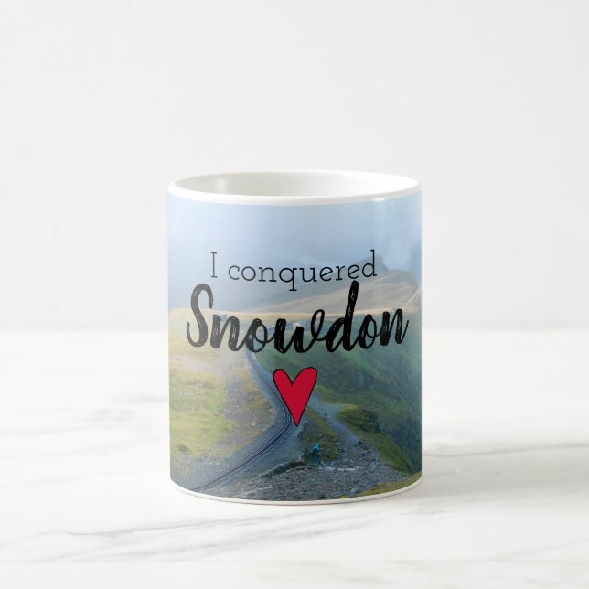 Wales Conquered Snowdon Landscape Welsh Railway Coffee Mug (Center)