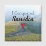 Wales Conquered Snowdon Landscape Welsh Railway Magnet<br><div class="desc">This gorgeous magnet shows a picturesque view of the top of the Snowdonia mountain range. The landscape photo features the mountain's small railway tracks,  with a horizon view of Welsh mist. A perfect souvenir for someone who conquered Snowdon mountain.</div>