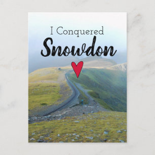 Wales Conquered Snowdon Landscape Welsh Railway Postcard