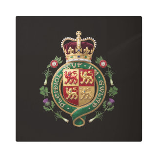 Wales country coat arms symbol emblem flag metal print