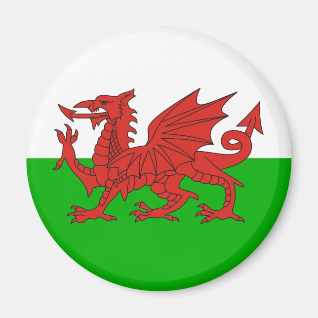 wales country dragon flag welsh british magnet (Front)